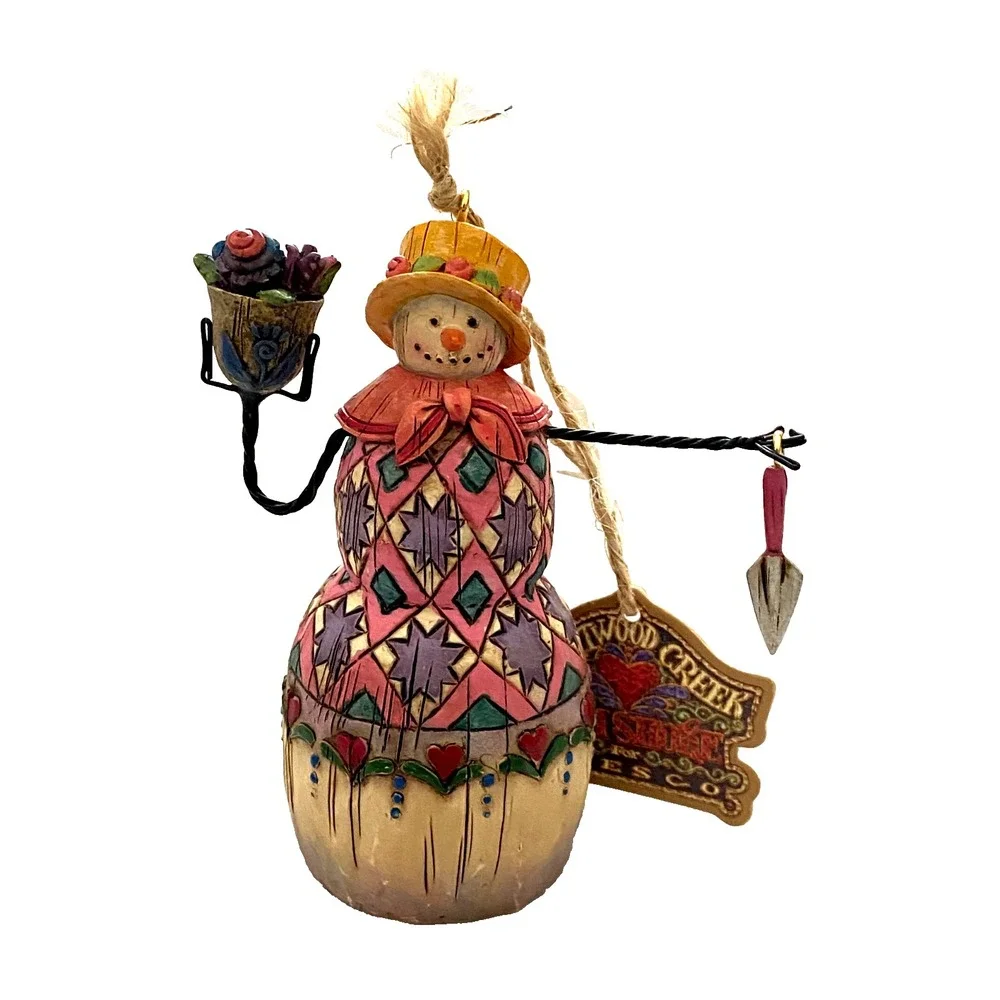 Heartwood Creek Jim Shore Garden Snowman Woman Gardener Ornament Enesco NWT